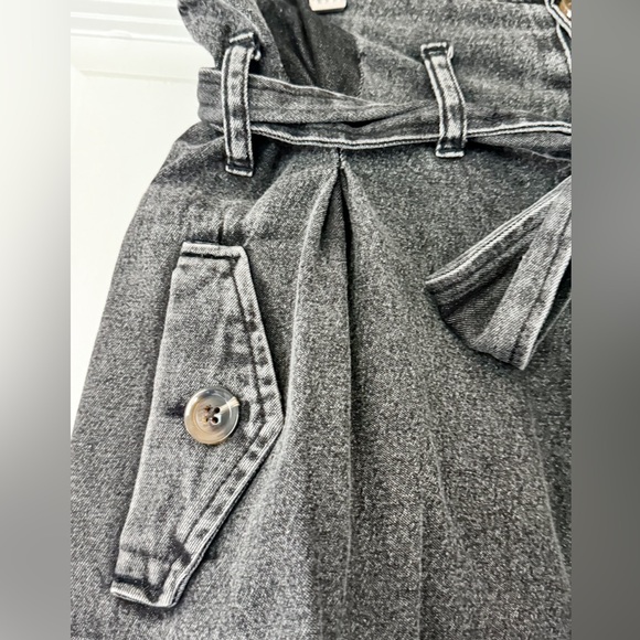 Who What Wear Paperbag Denim Skirt - Picture 4 of 6